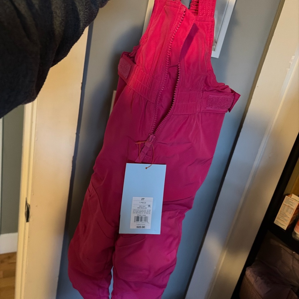 Cat & Jack Bright Pink Snow Bibs